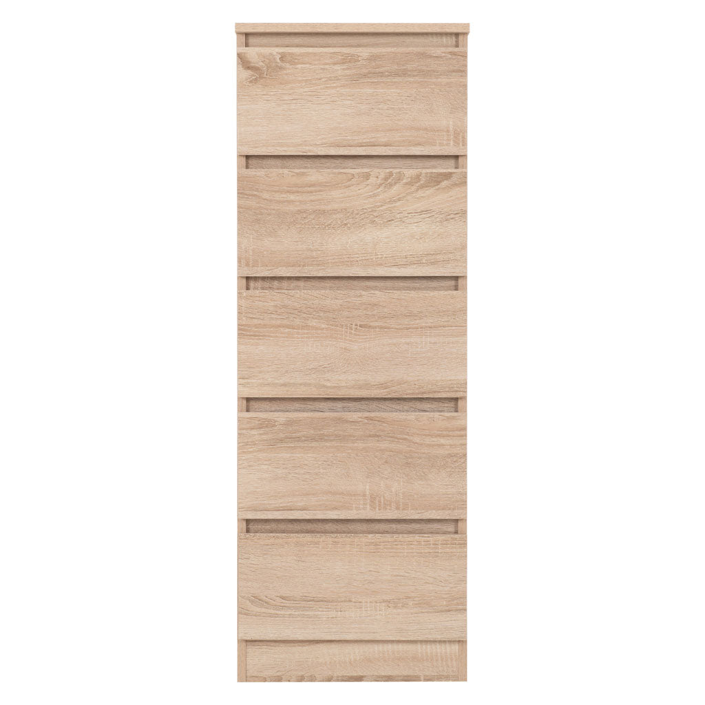 Wooden Chest Of 5 Drawers Narrow - Malvern
