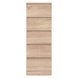 Wooden Chest Of 5 Drawers Narrow - Malvern