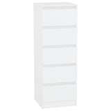 Wooden Chest Of 5 Drawers Narrow - Malvern