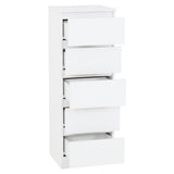 Wooden Chest Of 5 Drawers Narrow - Malvern