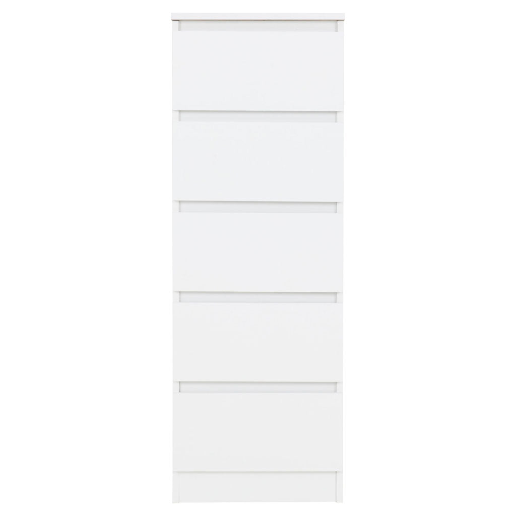 Wooden Chest Of 5 Drawers Narrow - Malvern