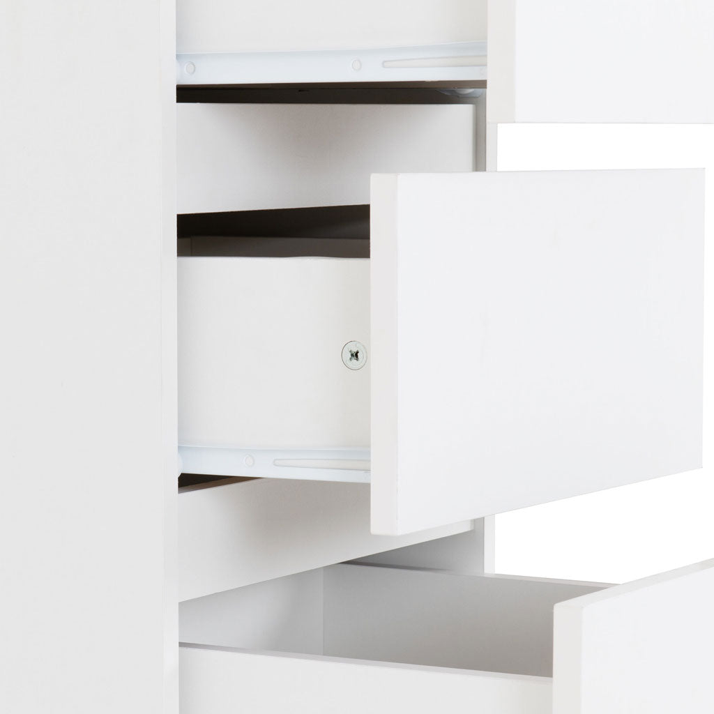 Wooden Chest Of 5 Drawers Narrow - Malvern