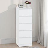 Wooden Chest Of 5 Drawers Narrow - Malvern