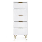Wooden Chest Of 5 Drawers Narrow - Murano