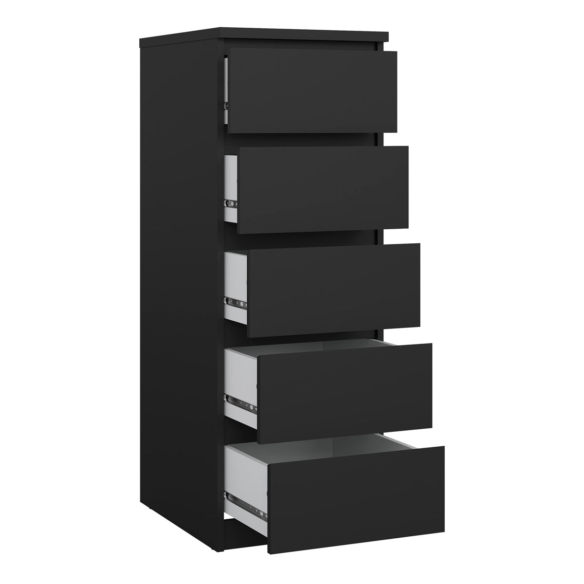 Wooden Chest Of 5 Drawers Narrow - Naia