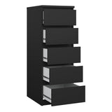 Wooden Chest Of 5 Drawers Narrow - Naia