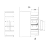 Wooden Chest Of 5 Drawers Narrow - Naia