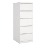 Wooden Chest Of 5 Drawers Narrow - Naia