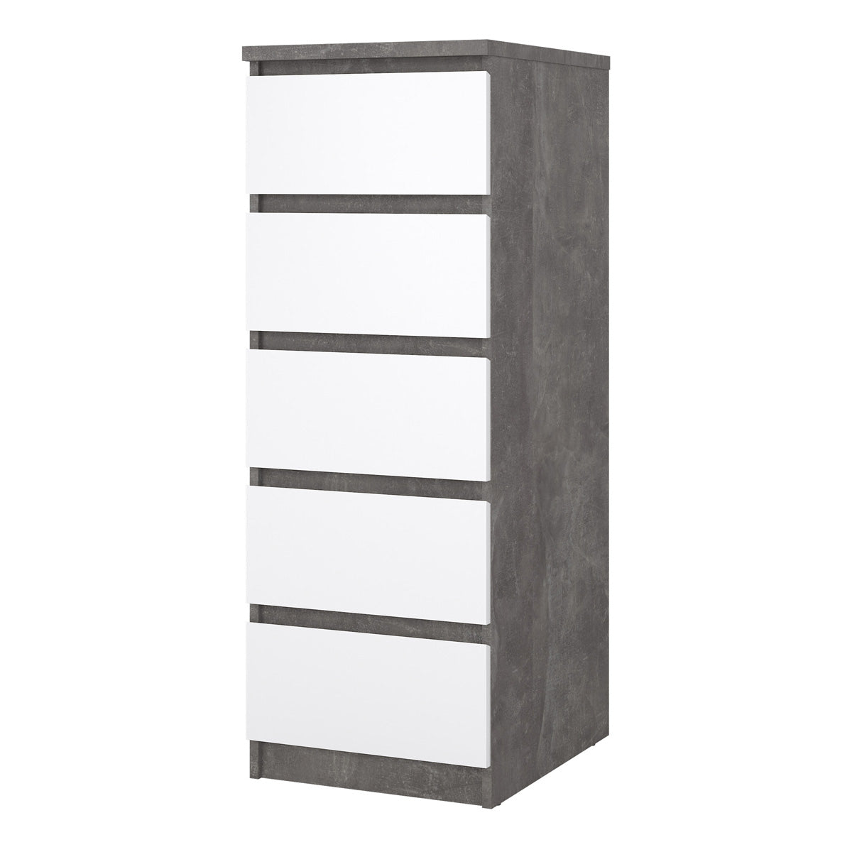 Wooden Chest Of 5 Drawers Narrow - Naia