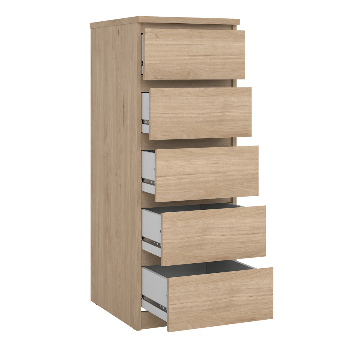Wooden Chest Of 5 Drawers Narrow - Naia