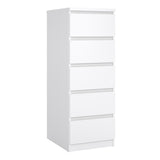 Wooden Chest Of 5 Drawers Narrow - Naia