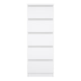 Wooden Chest Of 5 Drawers Narrow - Naia