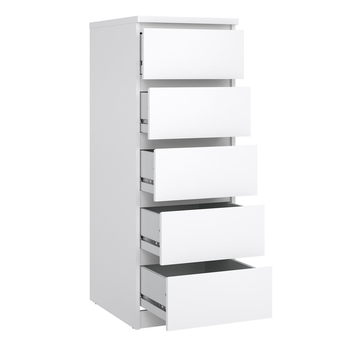 Wooden Chest Of 5 Drawers Narrow - Naia