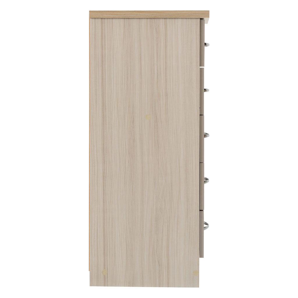 Wooden Chest Of 5 Drawers Narrow - Nevada