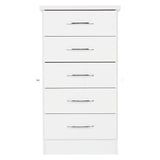 Wooden Chest Of 5 Drawers Narrow - Nevada