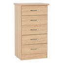 Wooden Chest Of 5 Drawers Narrow - Nevada