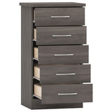 Wooden Chest Of 5 Drawers Narrow - Nevada