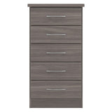 Wooden Chest Of 5 Drawers Narrow - Nevada