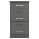 Wooden Chest Of 5 Drawers Narrow - Nevada