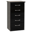 Wooden Chest Of 5 Drawers Narrow - Nevada