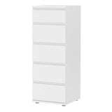 Wooden Chest Of 5 Drawers Narrow - Nova