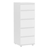 Wooden Chest Of 5 Drawers Narrow - Nova