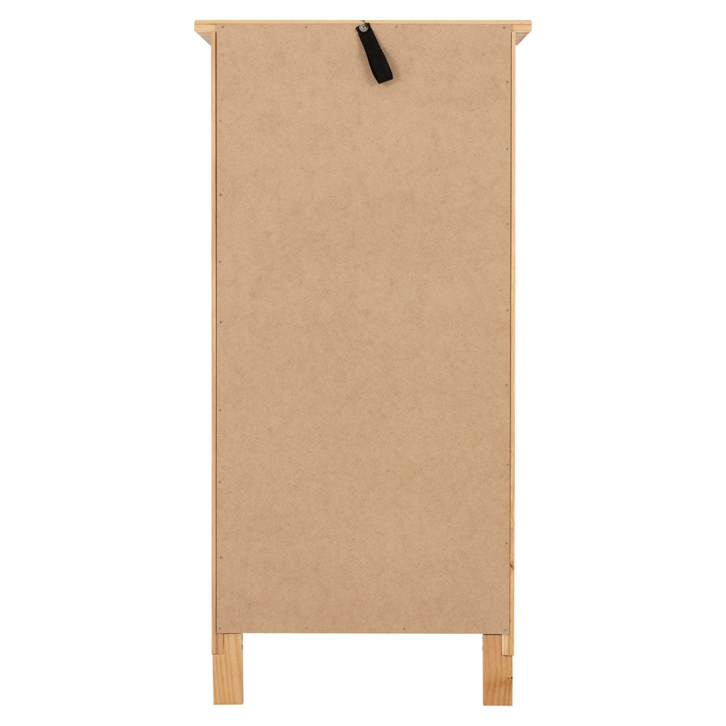 Wooden Chest Of 5 Drawers Narrow - Oslo