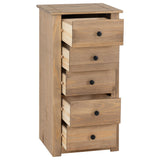 Wooden Chest Of 5 Drawers Narrow - Panama