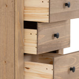 Wooden Chest Of 5 Drawers Narrow - Panama