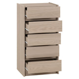 Wooden Chest Of 5 Drawers Narrow - Paris