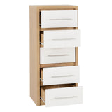 Wooden Chest Of 5 Drawers Narrow - Seville
