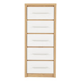 Wooden Chest Of 5 Drawers Narrow - Seville