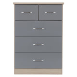 Wooden Chest Of 5 Drawers - Nevada