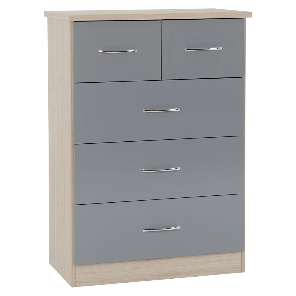 Wooden Chest Of 5 Drawers - Nevada