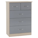 Wooden Chest Of 5 Drawers - Nevada