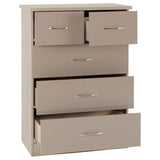 Wooden Chest Of 5 Drawers - Nevada