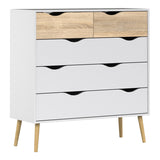 Wooden Chest Of 5 Drawers - Oslo