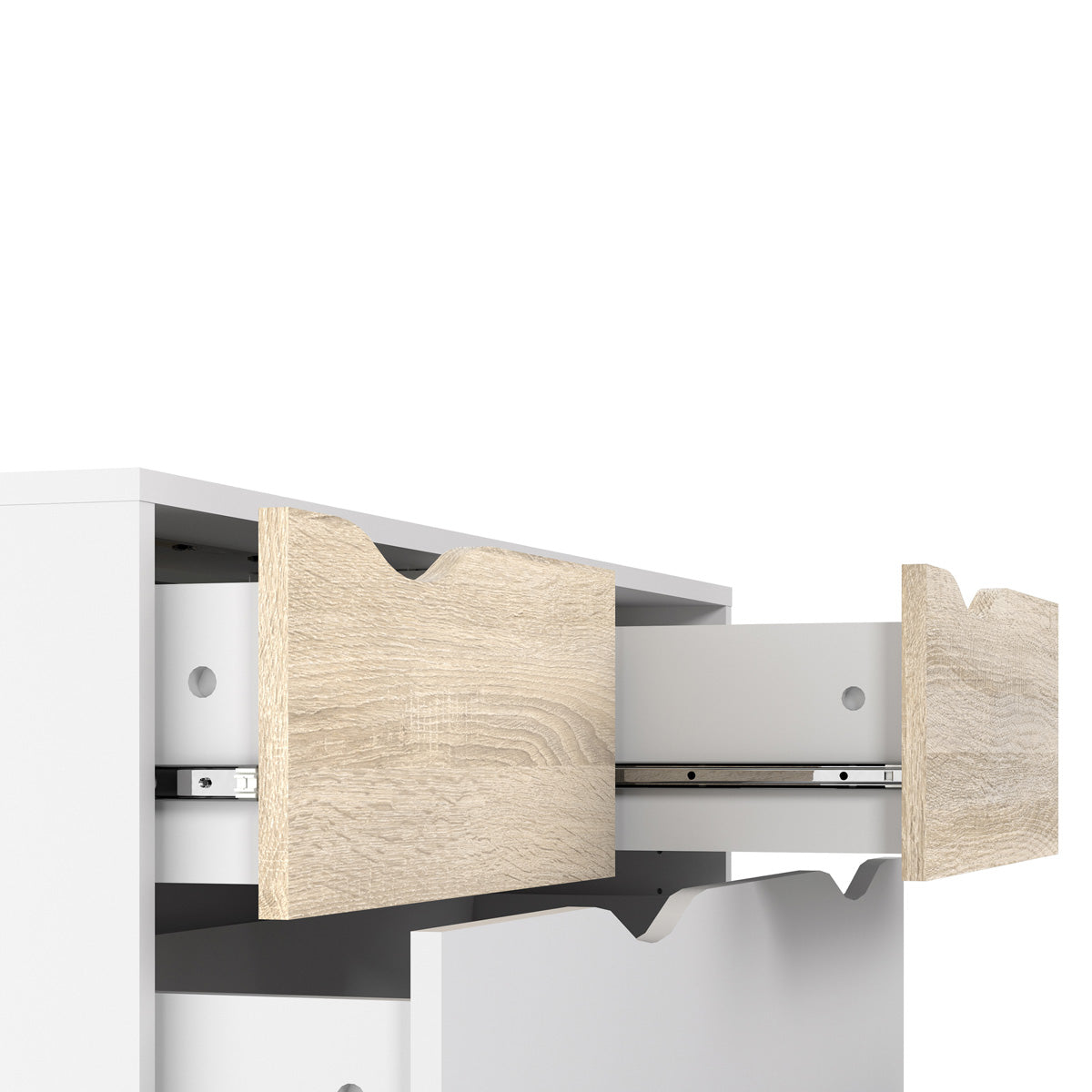 Wooden Chest Of 5 Drawers - Oslo