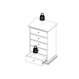 Wooden Chest Of 5 Drawers - Paris