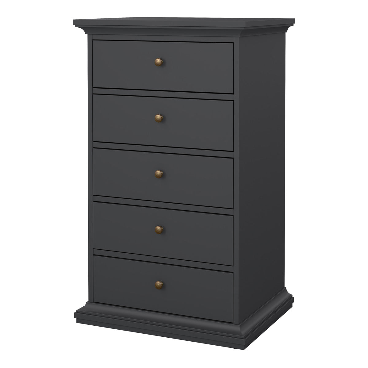 Wooden Chest Of 5 Drawers - Paris