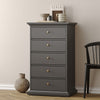 Wooden Chest Of 5 Drawers - Paris