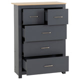 Wooden Chest Of 5 Drawers - Portland