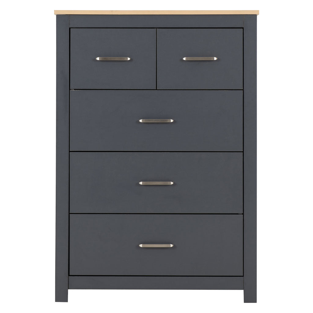 Wooden Chest Of 5 Drawers - Portland