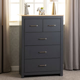 Wooden Chest Of 5 Drawers - Portland
