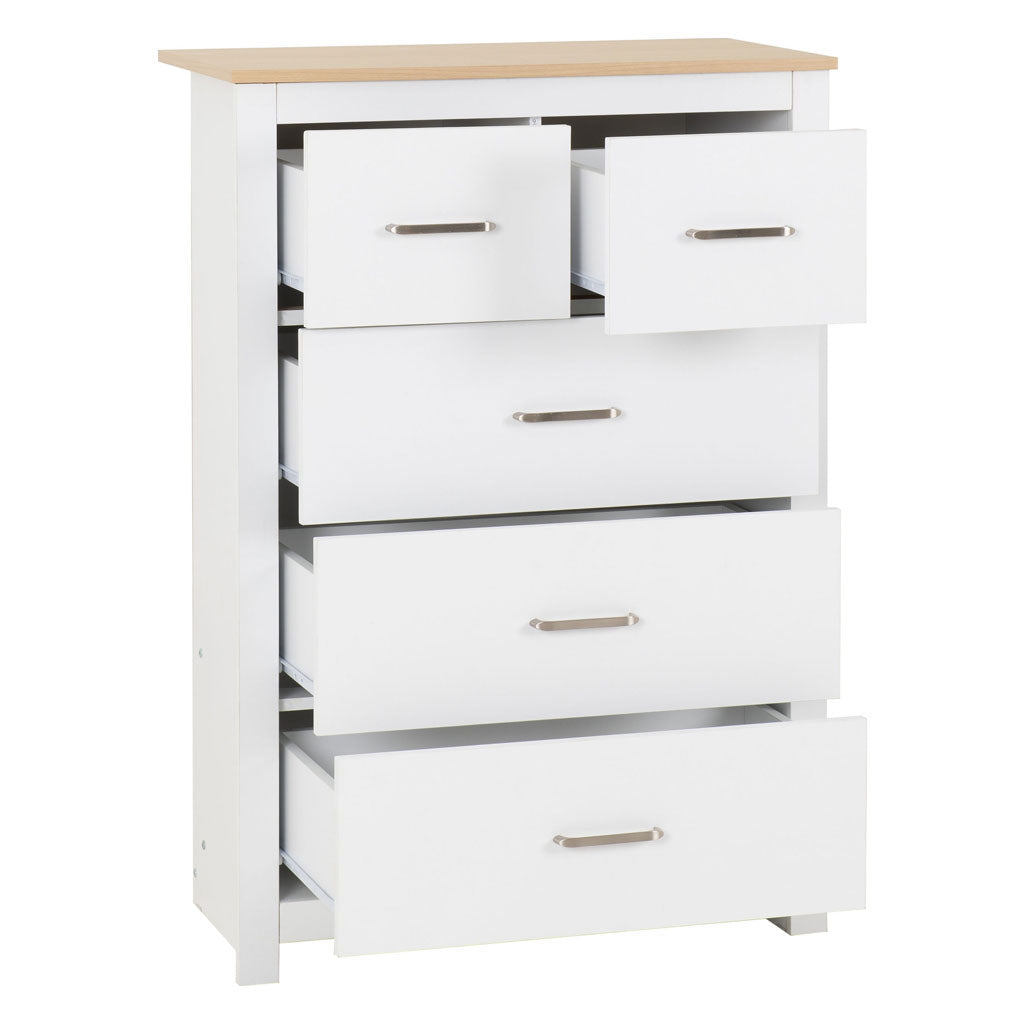 Wooden Chest Of 5 Drawers - Portland