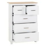 Wooden Chest Of 5 Drawers - Portland