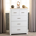 Wooden Chest Of 5 Drawers - Portland