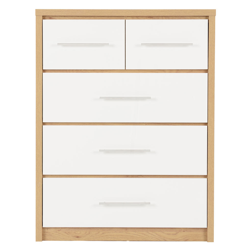 Wooden Chest Of 5 Drawers - Seville