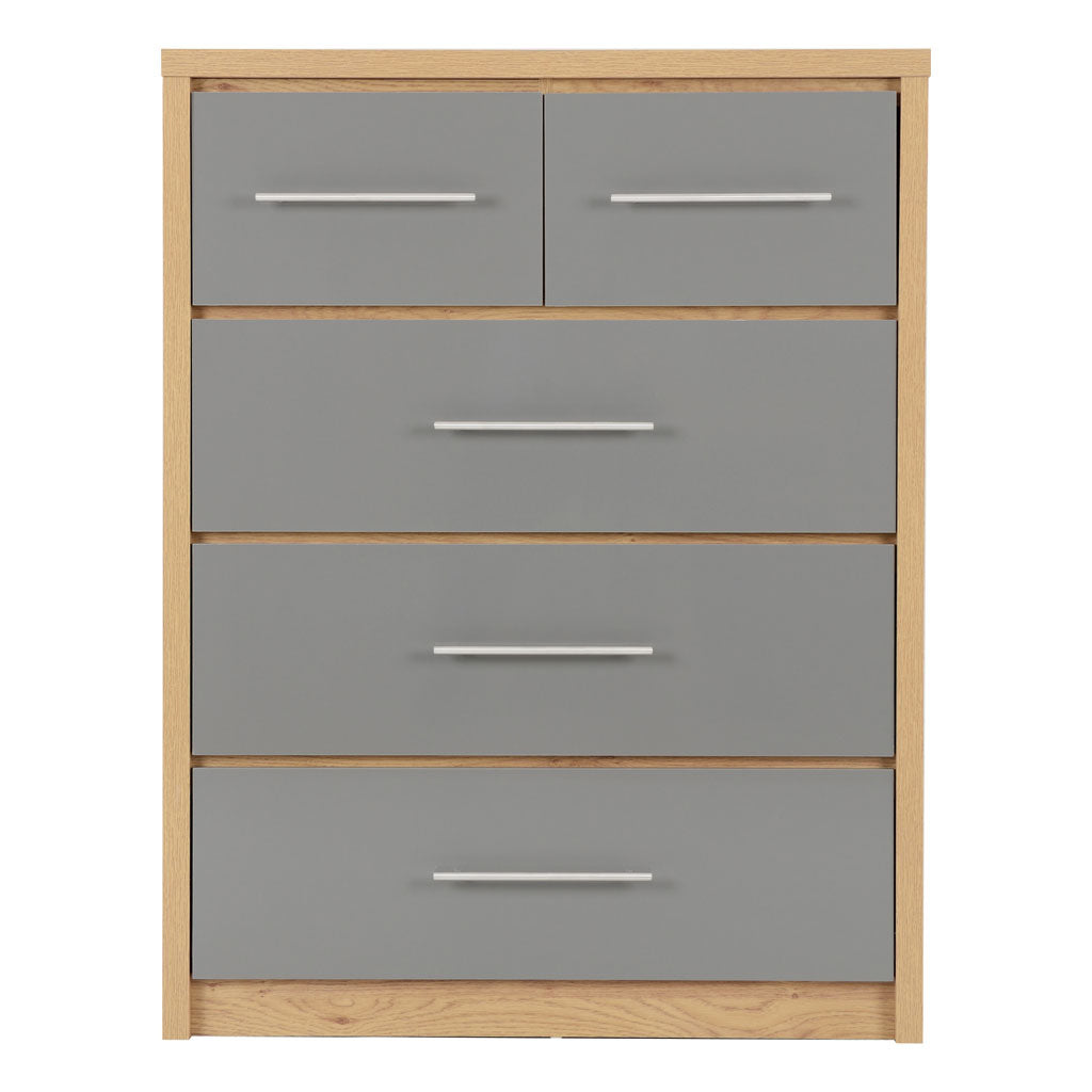 Wooden Chest Of 5 Drawers - Seville