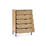 Wooden Chest Of 5 Drawers - Sia